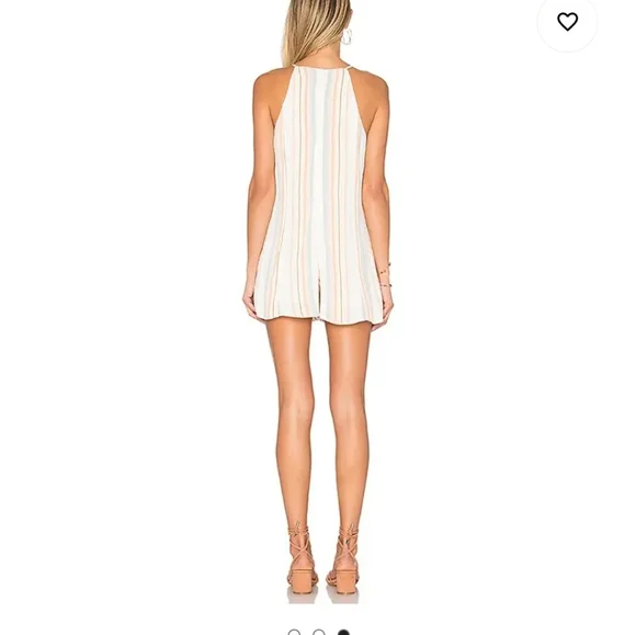 Privacy Please Lucca Romper in Multi Stripe - Picture 8 of 9